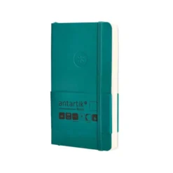 CUADERNO CON GOMILLA ANTARTIK NOTES TAPA BLANDA A6 HOJAS LISAS VERDE AGUAMARINA 100 HOJAS 80 GR FSC
