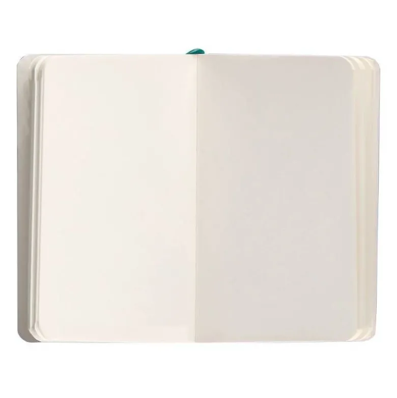 CUADERNO CON GOMILLA ANTARTIK NOTES TAPA BLANDA A6 HOJAS LISAS VERDE AGUAMARINA 100 HOJAS 80 GR FSC