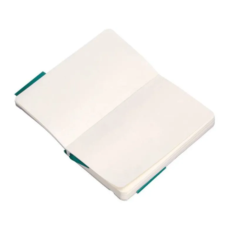 CUADERNO CON GOMILLA ANTARTIK NOTES TAPA BLANDA A6 HOJAS LISAS VERDE AGUAMARINA 100 HOJAS 80 GR FSC