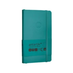 CUADERNO CON GOMILLA ANTARTIK NOTES TAPA BLANDA A6 HOJAS LISAS VERDE AGUAMARINA 100 HOJAS 80 GR FSC