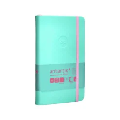 CUADERNO CON GOMILLA ANTARTIK NOTES TAPA DURA A6 HOJAS CUADRICULA ROSA Y TURQUESA 100 HOJAS 80 GR FSC