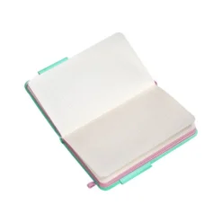 CUADERNO CON GOMILLA ANTARTIK NOTES TAPA DURA A6 HOJAS CUADRICULA ROSA Y TURQUESA 100 HOJAS 80 GR FSC