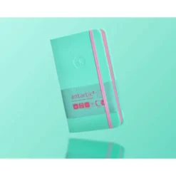 CUADERNO CON GOMILLA ANTARTIK NOTES TAPA DURA A6 HOJAS CUADRICULA ROSA Y TURQUESA 100 HOJAS 80 GR FSC