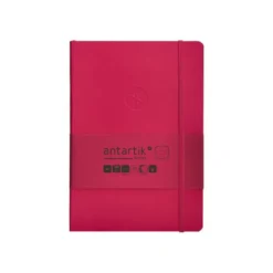 CUADERNO CON GOMILLA ANTARTIK NOTES TAPA BLANDA A5 HOJAS PUNTOS BURDEOS 80 HOJAS 80 GR FSC