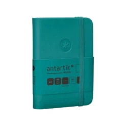 CUADERNO CON GOMILLA ANTARTIK NOTES TAPA DURA A7 HOJAS LISAS VERDE AGUAMARINA 80 HOJAS 80 GR FSC