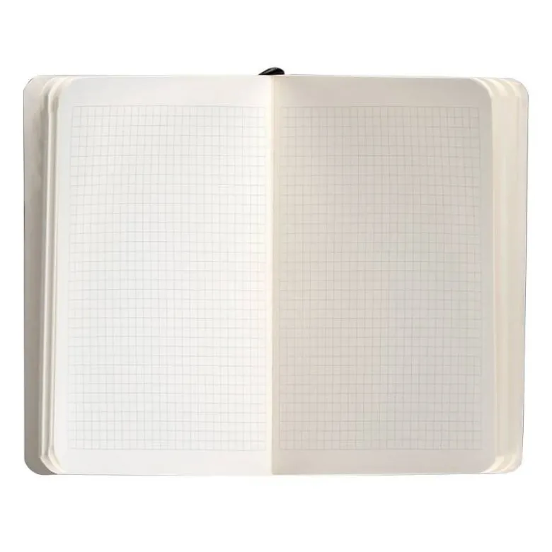 CUADERNO CON GOMILLA ANTARTIK NOTES TAPA BLANDA A6 CUADRICULA NEGRO 100 HOJAS 80 GR FSC