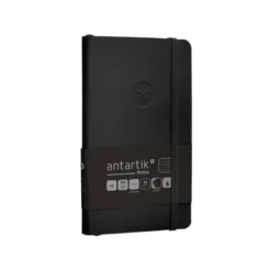CUADERNO CON GOMILLA ANTARTIK NOTES TAPA BLANDA A6 CUADRICULA NEGRO 100 HOJAS 80 GR FSC