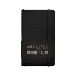 CUADERNO CON GOMILLA ANTARTIK NOTES TAPA BLANDA A6 CUADRICULA NEGRO 100 HOJAS 80 GR FSC