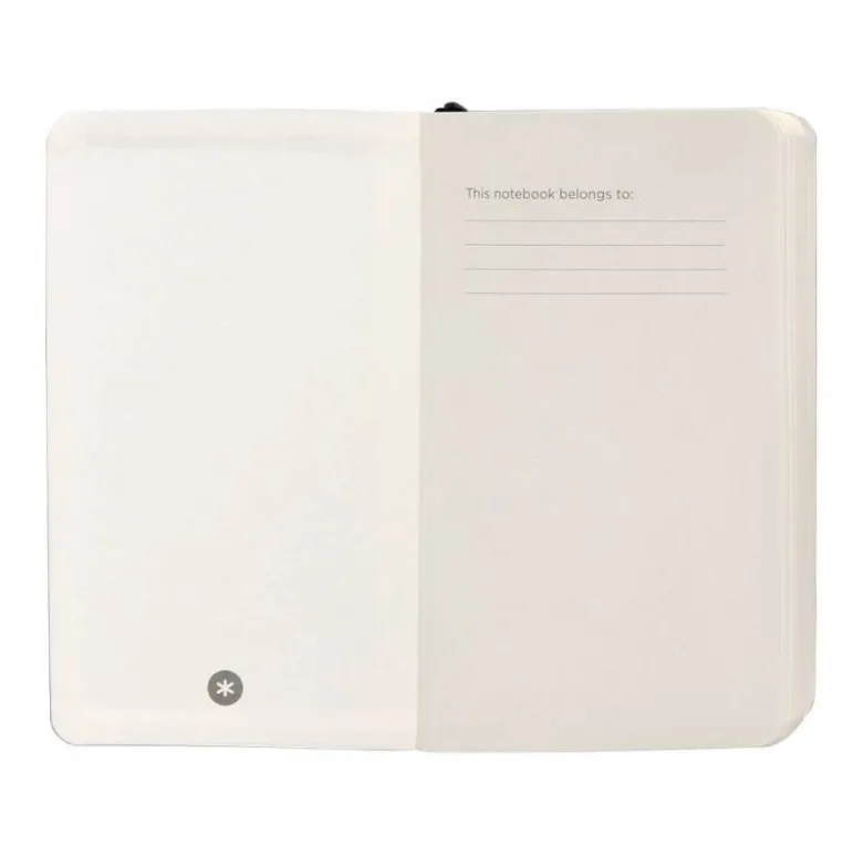 CUADERNO CON GOMILLA ANTARTIK NOTES TAPA BLANDA A6 CUADRICULA NEGRO 100 HOJAS 80 GR FSC