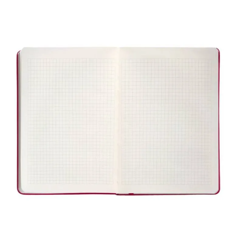 CUADERNO CON GOMILLA ANTARTIK NOTES TAPA DURA A4 HOJAS CUADRICULA BURDEOS 100 HOJAS 80 GR FSC