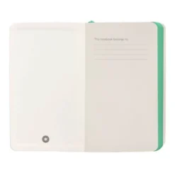 CUADERNO CON GOMILLA ANTARTIK NOTES TAPA BLANDA A6 RAYAS GRIS Y TURQUESA 100 HOJAS 80 GR FSC