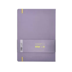CUADERNO CON GOMILLA ANTARTIK NOTES TAPA DURA A4 HOJAS PUNTOS MORADO Y AMARILLO 100 HOJAS 80 GR FSC