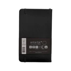 CUADERNO CON GOMILLA ANTARTIK NOTES TAPA DURA A6 HOJAS LISAS NEGRO 100 HOJAS 80 GR FSC