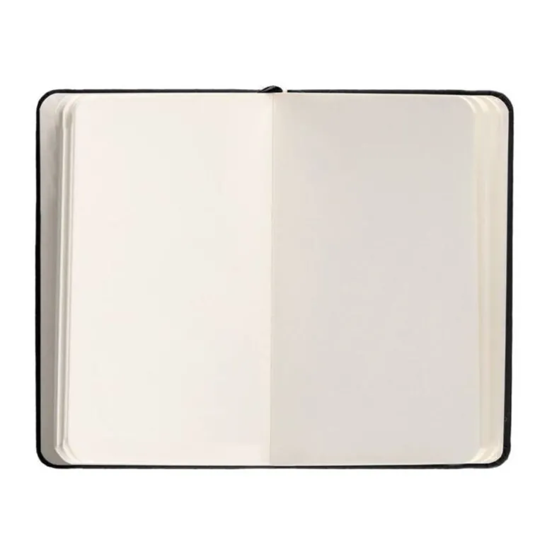 CUADERNO CON GOMILLA ANTARTIK NOTES TAPA DURA A6 HOJAS LISAS NEGRO 100 HOJAS 80 GR FSC