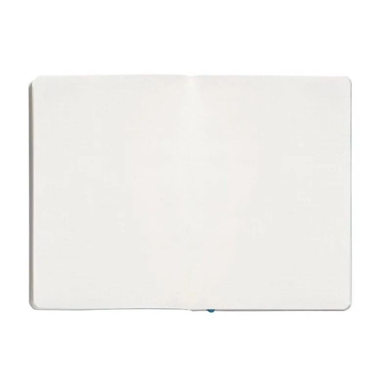 CUADERNO CON GOMILLA ANTARTIK NOTES TAPA BLANDA A5 HOJAS PUNTOS AZUL CLARO 80 HOJAS 80 GR FSC