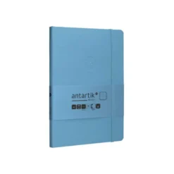 CUADERNO CON GOMILLA ANTARTIK NOTES TAPA BLANDA A5 HOJAS PUNTOS AZUL CLARO 80 HOJAS 80 GR FSC