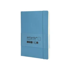 CUADERNO CON GOMILLA ANTARTIK NOTES TAPA BLANDA A5 HOJAS PUNTOS AZUL CLARO 80 HOJAS 80 GR FSC