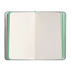 CUADERNO CON GOMILLA ANTARTIK NOTES TAPA DURA A6 HOJAS LISAS GRIS Y TURQUESA 100 HOJAS 80 GR FSC