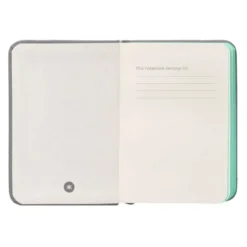 CUADERNO CON GOMILLA ANTARTIK NOTES TAPA DURA A7 HOJAS LISAS GRIS Y TURQUESA 80 HOJAS 80 GR FSC