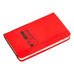 CUADERNO CON GOMILLA ANTARTIK NOTES TAPA DURA A6 HOJAS RAYAS ROJO 100 HOJAS 80 GR FSC