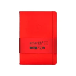 CUADERNO CON GOMILLA ANTARTIK NOTES TAPA DURA A5 HOJAS PUNTOS ROJO 100 HOJAS 80 GR FSC