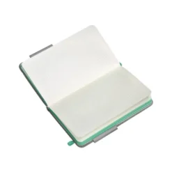 CUADERNO CON GOMILLA ANTARTIK NOTES TAPA DURA A6 HOJAS CUADRICULA GRIS Y TURQUESA 100 HOJAS 80 GR FSC