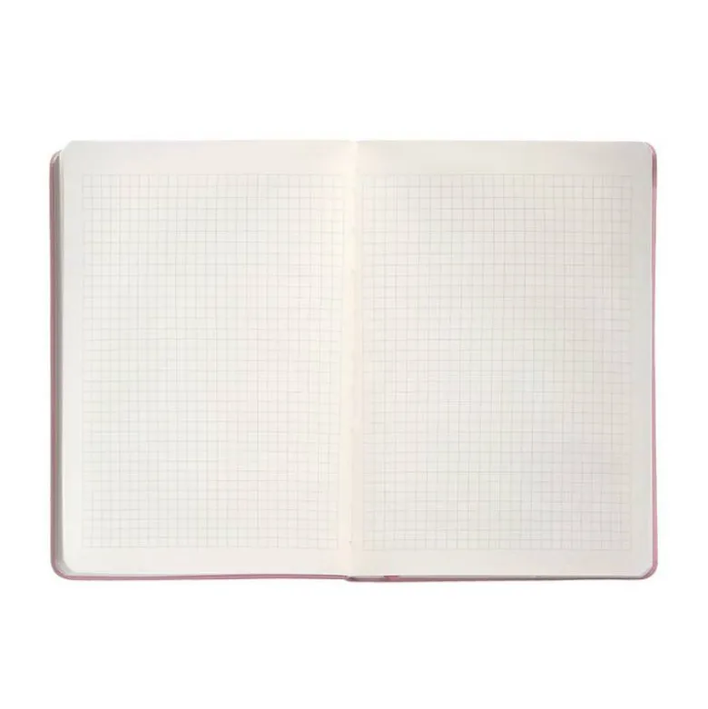 CUADERNO CON GOMILLA ANTARTIK NOTES TAPA DURA A4 HOJAS CUADRICULA ROSA PASTEL 100 HOJAS 80 GR FSC