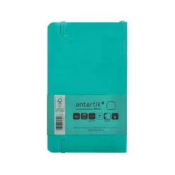 CUADERNO CON GOMILLA ANTARTIK NOTES TAPA BLANDA A6 HOJAS LISAS TURQUESA 100 HOJAS 80 GR FSC