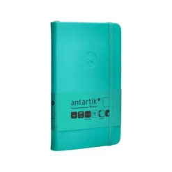 CUADERNO CON GOMILLA ANTARTIK NOTES TAPA DURA A6 HOJAS LISAS TURQUESA 100 HOJAS 80 GR FSC