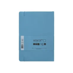 CUADERNO CON GOMILLA ANTARTIK NOTES TAPA BLANDA A5 HOJAS LISAS AZUL CLARO 80 HOJAS 80 GR FSC