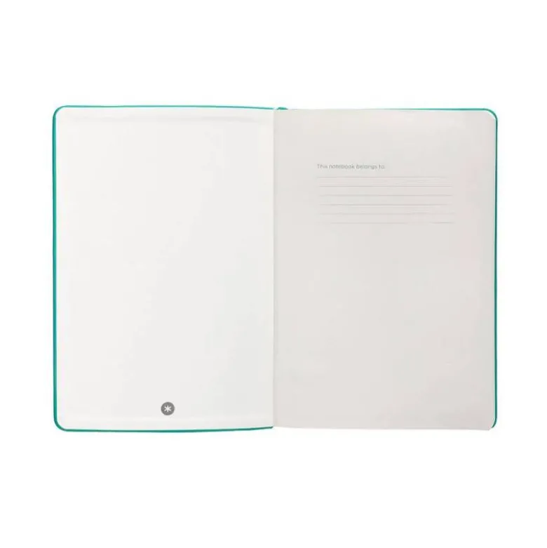 CUADERNO CON GOMILLA ANTARTIK NOTES TAPA DURA A4 HOJAS RAYAS TURQUESA 100 HOJAS 80 GR FSC