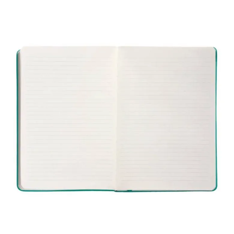CUADERNO CON GOMILLA ANTARTIK NOTES TAPA DURA A4 HOJAS RAYAS TURQUESA 100 HOJAS 80 GR FSC