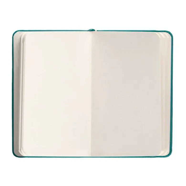 CUADERNO CON GOMILLA ANTARTIK NOTES TAPA DURA A6 HOJAS LISAS VERDE AGUAMARINA 100 HOJAS 80 GR FSC