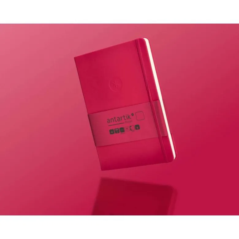 CUADERNO CON GOMILLA ANTARTIK NOTES TAPA DURA A5 HOJAS LISAS BURDEOS 100 HOJAS 80 GR FSC