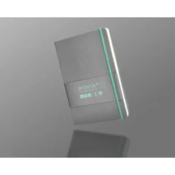 CUADERNO CON GOMILLA ANTARTIK NOTES TAPA DURA A5 HOJAS CUADRICULA GRIS Y TURQUESA 100 HOJAS 80 GR FSC