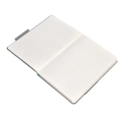 CUADERNO CON GOMILLA ANTARTIK NOTES TAPA DURA A5 HOJAS CUADRICULA GRIS Y TURQUESA 100 HOJAS 80 GR FSC