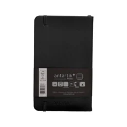 CUADERNO CON GOMILLA ANTARTIK NOTES TAPA DURA A6 HOJAS RAYAS NEGRO 100 HOJAS 80 GR FSC