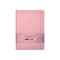 CUADERNO CON GOMILLA ANTARTIK NOTES TAPA DURA A4 HOJAS PUNTOS ROSA PASTEL 100 HOJAS 80 GR FSC