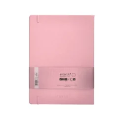 CUADERNO CON GOMILLA ANTARTIK NOTES TAPA DURA A4 HOJAS PUNTOS ROSA PASTEL 100 HOJAS 80 GR FSC