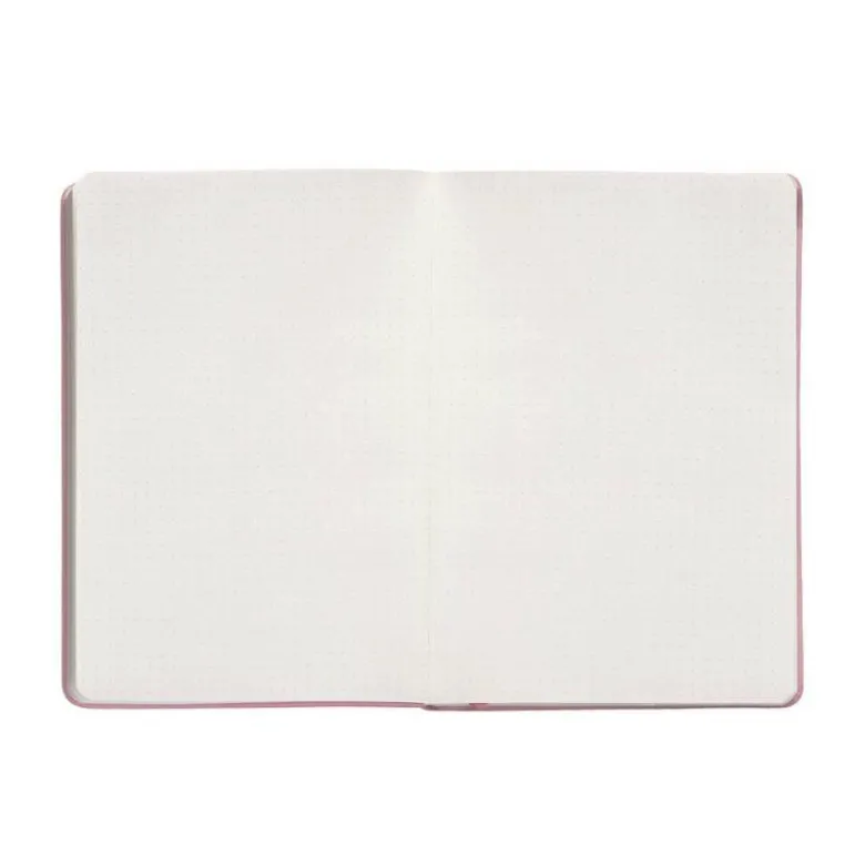 CUADERNO CON GOMILLA ANTARTIK NOTES TAPA DURA A4 HOJAS PUNTOS ROSA PASTEL 100 HOJAS 80 GR FSC