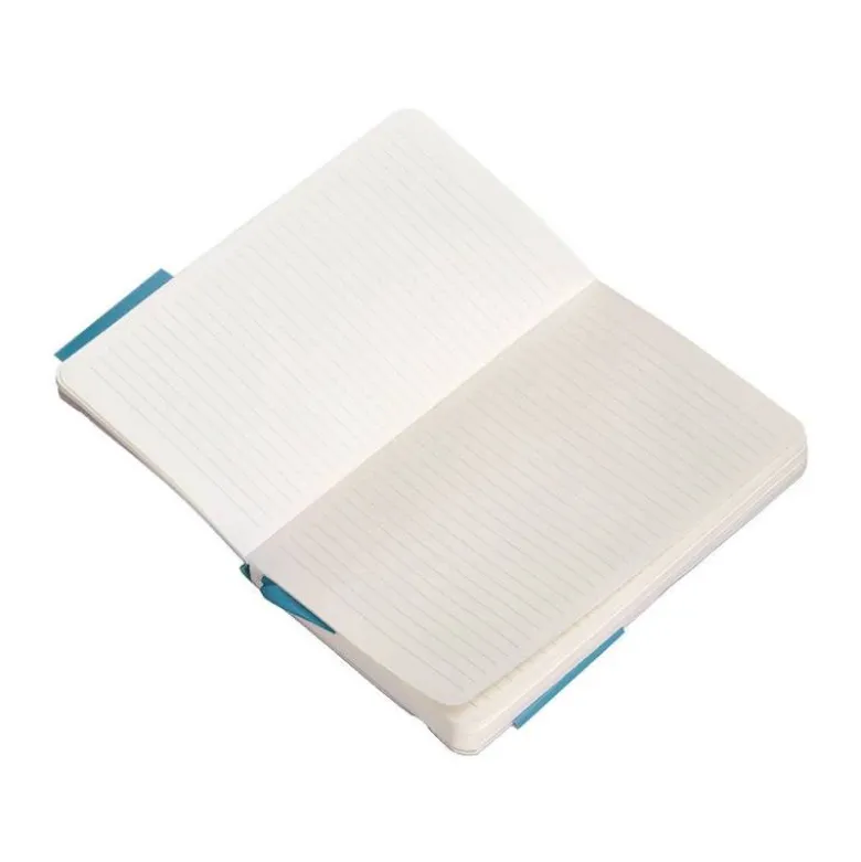 CUADERNO CON GOMILLA ANTARTIK NOTES TAPA BLANDA A6 RAYAS AZUL CLARO 100 HOJAS 80 GR FSC