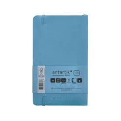 CUADERNO CON GOMILLA ANTARTIK NOTES TAPA BLANDA A6 RAYAS AZUL CLARO 100 HOJAS 80 GR FSC