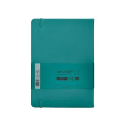 CUADERNO CON GOMILLA ANTARTIK NOTES TAPA DURA A5 HOJAS LISAS VERDE AGUAMARINA 100 HOJAS 80 GR FSC
