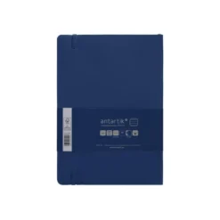 CUADERNO CON GOMILLA ANTARTIK NOTES TAPA BLANDA A5 HOJAS RAYAS AZUL MARINO 80 HOJAS 80 GR FSC