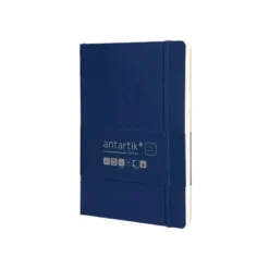 CUADERNO CON GOMILLA ANTARTIK NOTES TAPA BLANDA A5 HOJAS RAYAS AZUL MARINO 80 HOJAS 80 GR FSC