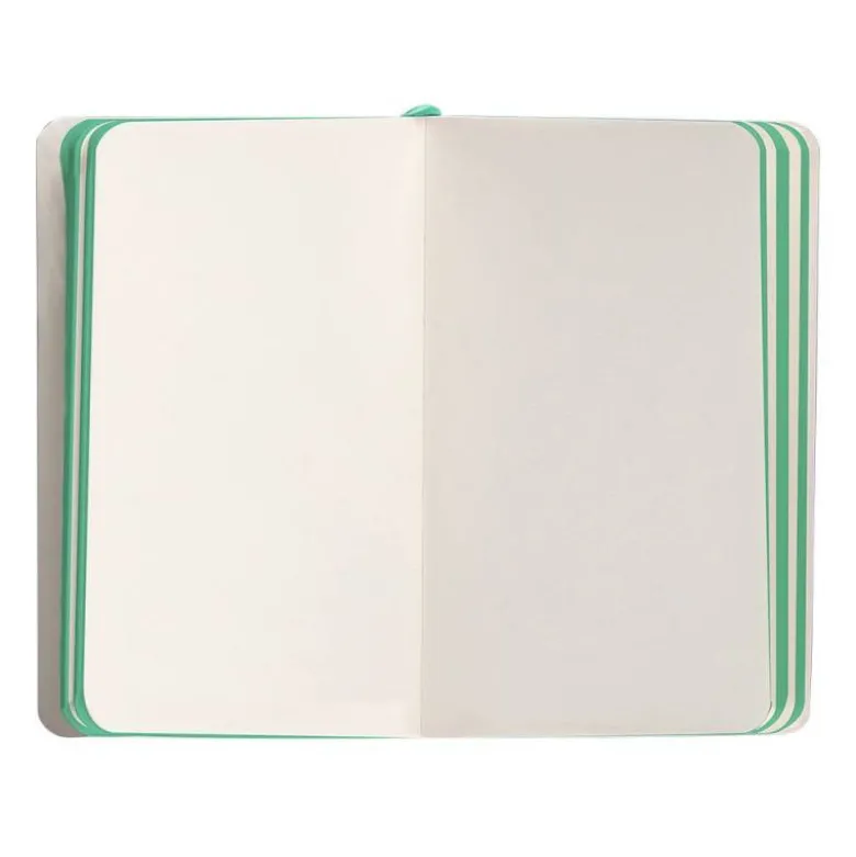 CUADERNO CON GOMILLA ANTARTIK NOTES TAPA BLANDA A6 HOJAS LISAS GRIS Y TURQUESA 100 HOJAS 80 GR FSC