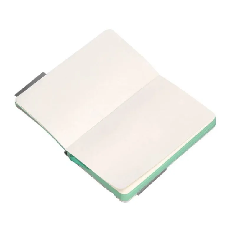 CUADERNO CON GOMILLA ANTARTIK NOTES TAPA BLANDA A6 HOJAS LISAS GRIS Y TURQUESA 100 HOJAS 80 GR FSC