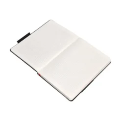 CUADERNO CON GOMILLA ANTARTIK NOTES TAPA DURA A4 HOJAS CUADRICULA NEGRO Y ROJO 100 HOJAS 80 GR FSC