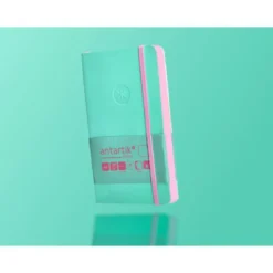 CUADERNO CON GOMILLA ANTARTIK NOTES TAPA BLANDA A6 HOJAS LISAS ROSA Y TURQUESA 100 HOJAS 80 GR FSC