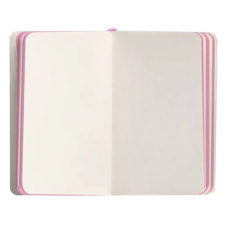 CUADERNO CON GOMILLA ANTARTIK NOTES TAPA BLANDA A6 HOJAS LISAS ROSA Y TURQUESA 100 HOJAS 80 GR FSC